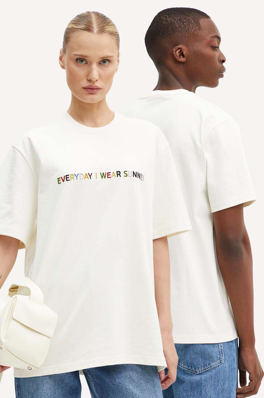 Хлопковая футболка Sunnei, бежевый
Хлопковая футболка Sunnei, бежевый