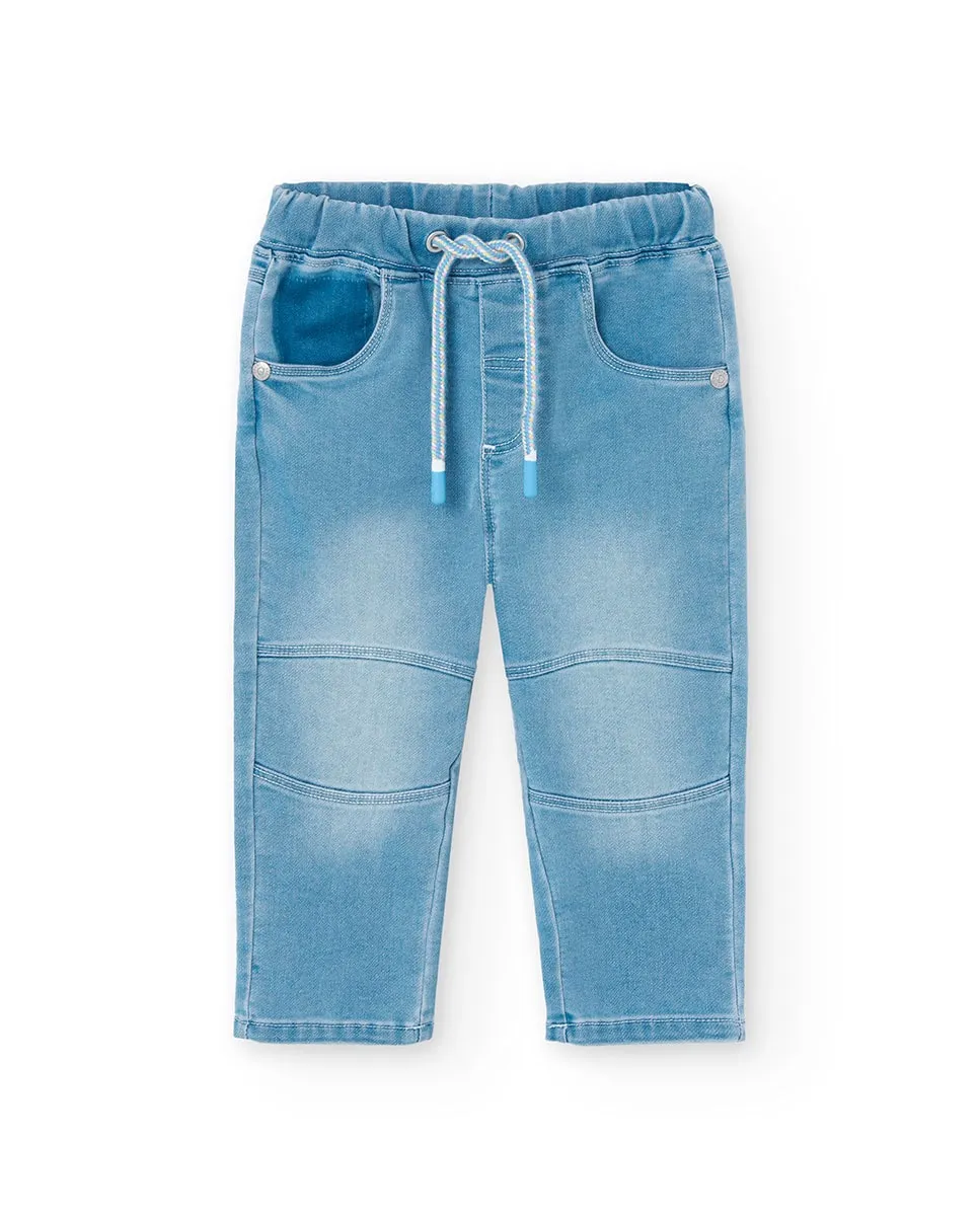 Ковбойские штаны для мальчика с эластичной резинкой и регулировочным шнурком Boboli, светло-голубой
Ковбойские штаны для мальчика с эластичной резинкой и регулировочным шнурком Boboli, светло-голубой