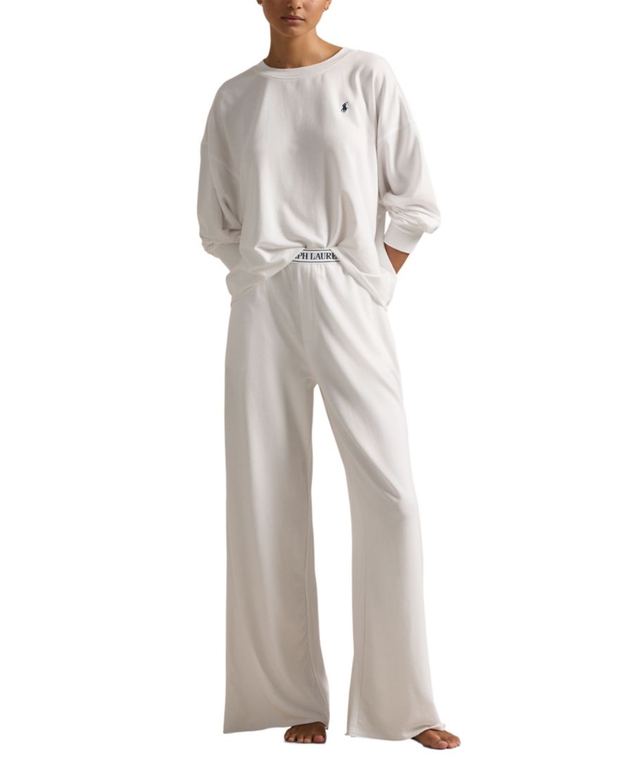 Женский пижамный комплект из двух частей: топ с круглым вырезом и брюки Polo Ralph Lauren, White
Женский пижамный комплект из двух частей: топ с круглым вырезом и брюки Polo Ralph Lauren, White