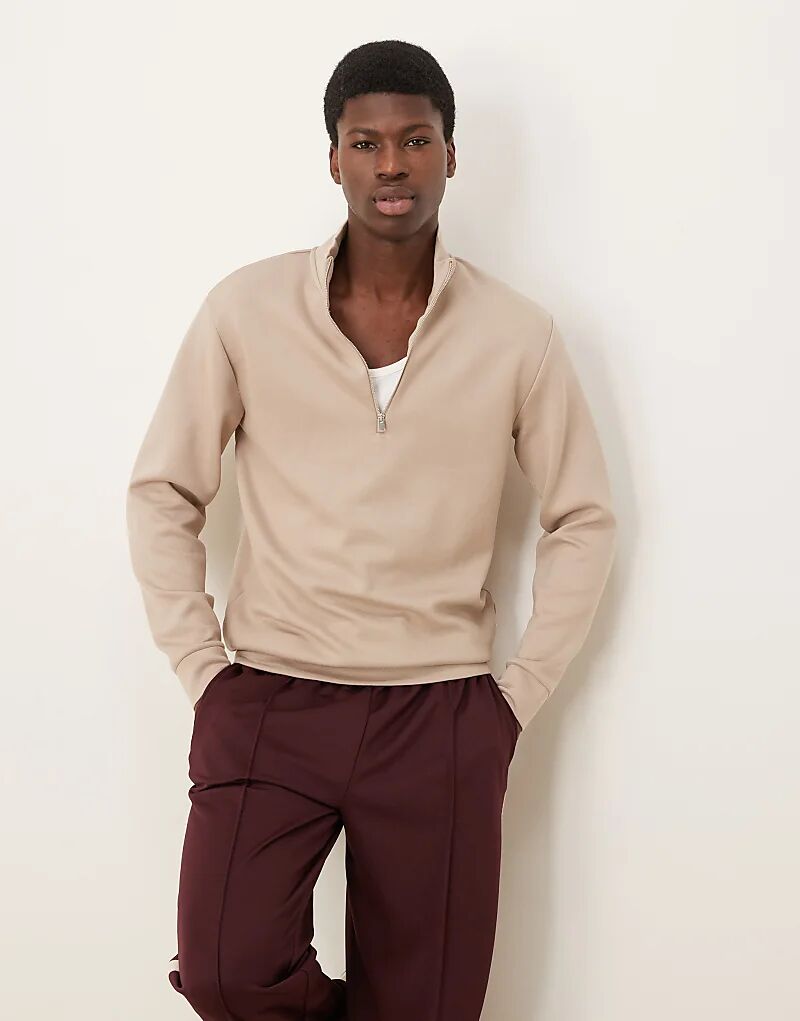 Толстовка с застежкой-молнией на половину длины в кремовом цвете Selected Homme
Толстовка с застежкой-молнией на половину длины в кремовом цвете Selected Homme