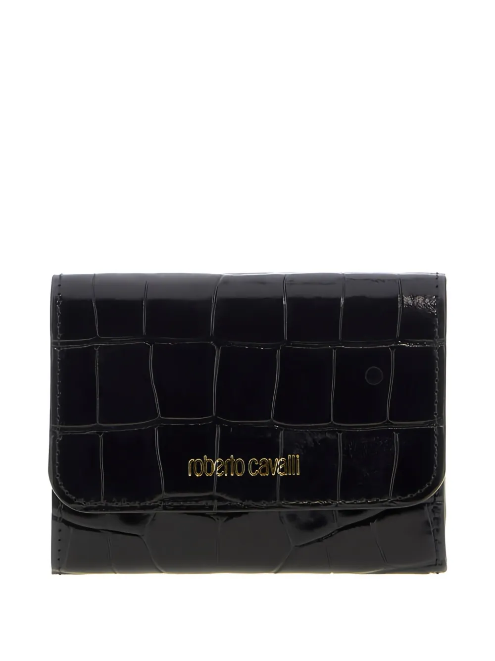 Кошелек с тиснением под крокодила Roberto Cavalli, черный
Кошелек с тиснением под крокодила Roberto Cavalli, черный