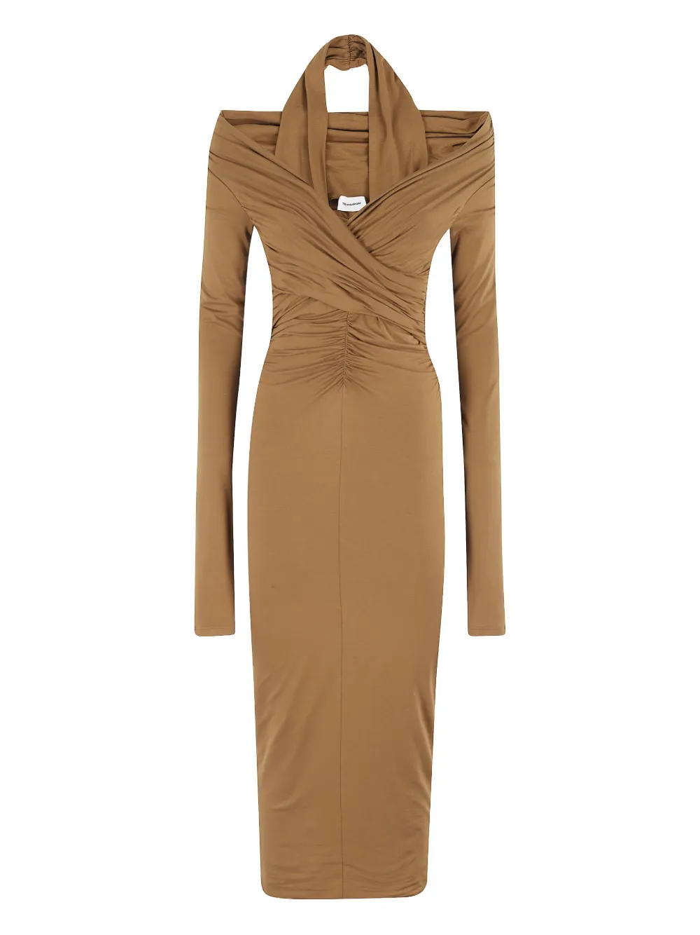 Платье с драпировкой и бретелькой через шею THE ANDAMANE, коричневый
Платье с драпировкой и бретелькой через шею THE ANDAMANE, коричневый