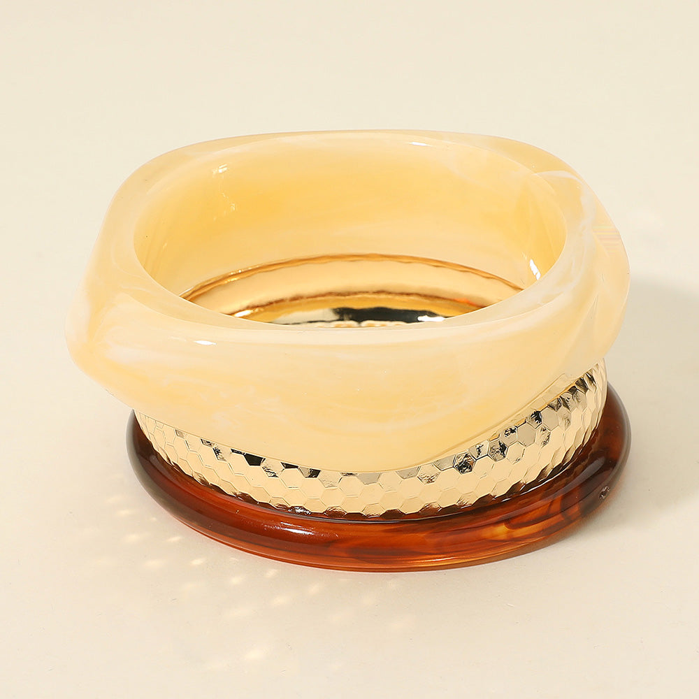 3 шт. - Массивный абстрактный браслет из кованого металла с полимерной отделкой, многослойные браслеты Fashnzfab, золотой/светлый/желтый
3 шт. - Массивный абстрактный браслет из кованого металла с полимерной отделкой, многослойные браслеты Fashnzfab, золотой/светлый/желтый