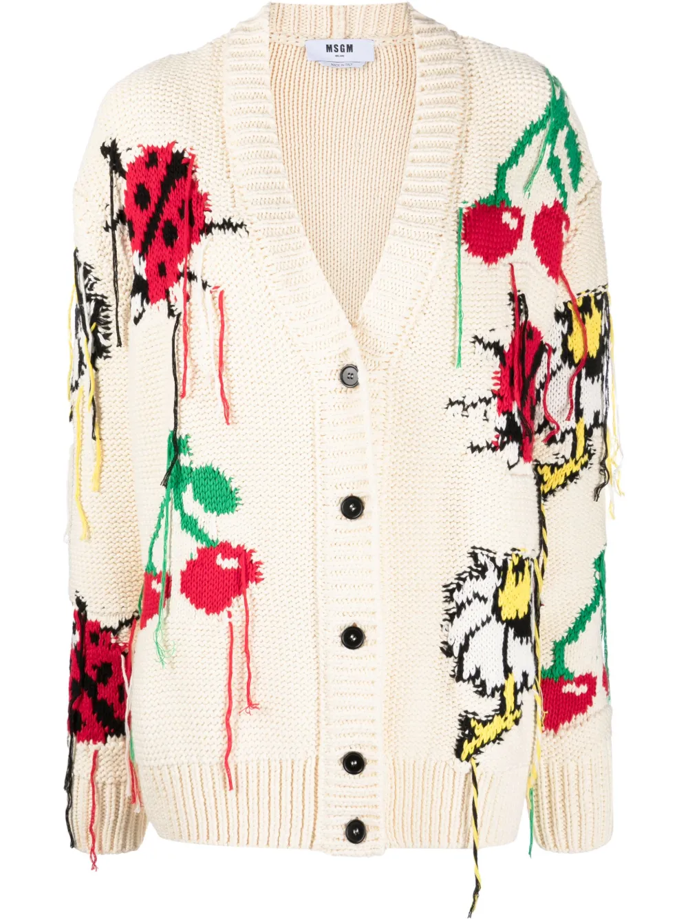 Кардиган вязки интарсия с бахромой MSGM, нейтральный
Кардиган вязки интарсия с бахромой MSGM, нейтральный