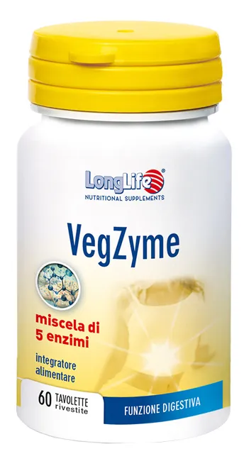 Пищеварительная добавка LongLife VegZyme, 60 таблеток Long Life 
Пищеварительная добавка LongLife VegZyme, 60 таблеток Long Life