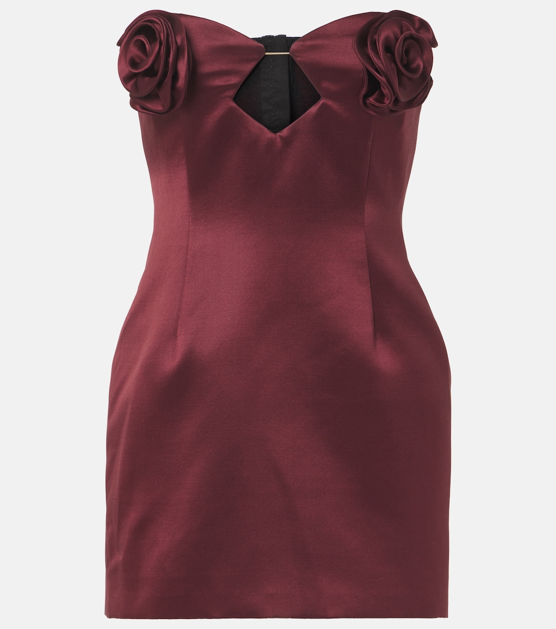 Платье-корсет из шелкового и шерстяного атласа Magda Butrym, бордовый
Платье-корсет из шелкового и шерстяного атласа Magda Butrym, бордовый