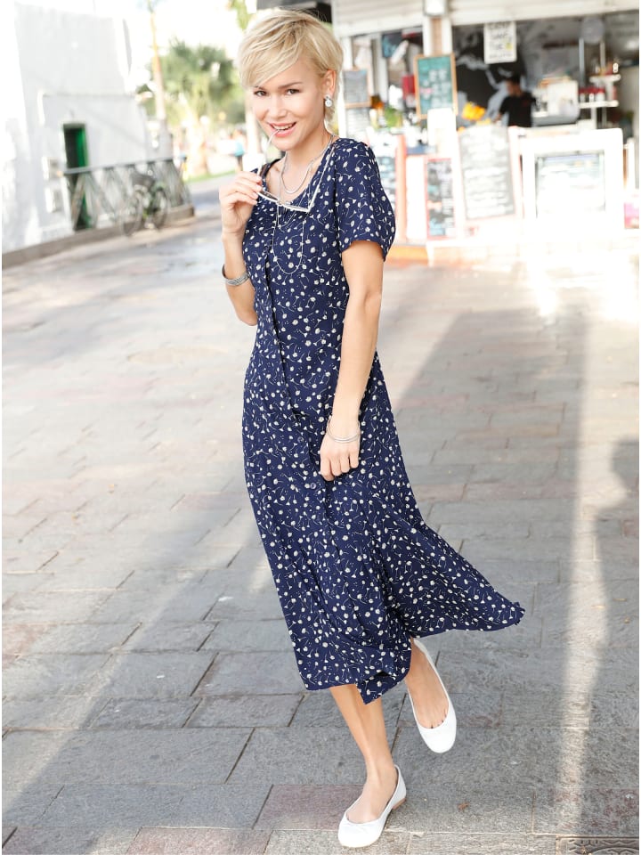 Летнее платье с темно-синим цветочным принтом WITT WEIDEN
Летнее платье с темно-синим цветочным принтом WITT WEIDEN