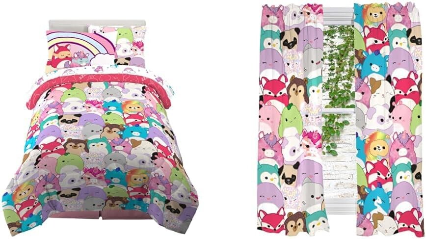 Постельное белье Franco Squishmallows, супермягкое одеяло и комплект простыней с подкладкой, комплект из 5 предметов для двойного размера и оконных штор для комнаты Squishmallows, 82 x 63 дюйма (официальный лицензионный продукт), Pink
Постельное белье Franco Squishmallows, супермягкое одеяло и комплект простыней с подкладкой, комплект из 5 предметов для двойного размера и оконных штор для комнаты Squishmallows, 82 x 63 дюйма (официальный лицензионный продукт), Pink