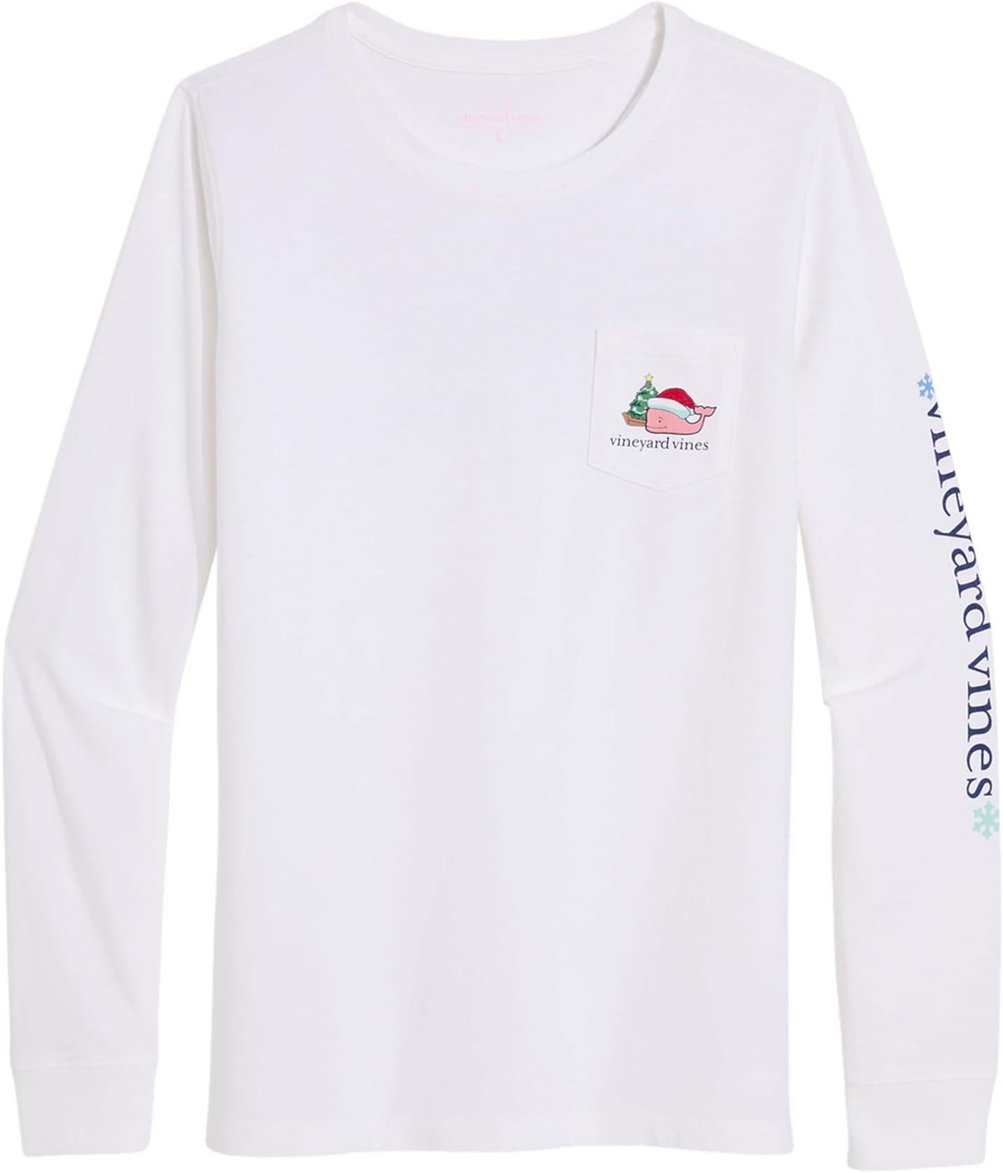 Женская футболка с длинными рукавами и карманом Santa Whale Icon Whale Fill Vineyard Vines, White
Женская футболка с длинными рукавами и карманом Santa Whale Icon Whale Fill Vineyard Vines, White