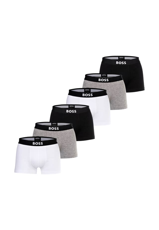 Боксеры 6 пар в упаковке - трусы-боксеры с одним хлопковым эластичным логотипом Boss, мультиколор
Боксеры 6 пар в упаковке - трусы-боксеры с одним хлопковым эластичным логотипом Boss, мультиколор