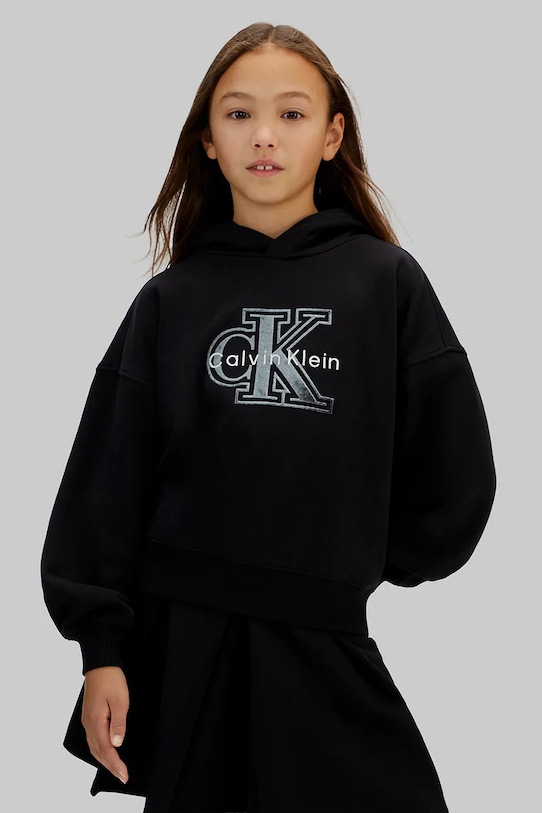 Детская хлопковая толстовка Calvin Klein Jeans, черный
Детская хлопковая толстовка Calvin Klein Jeans, черный