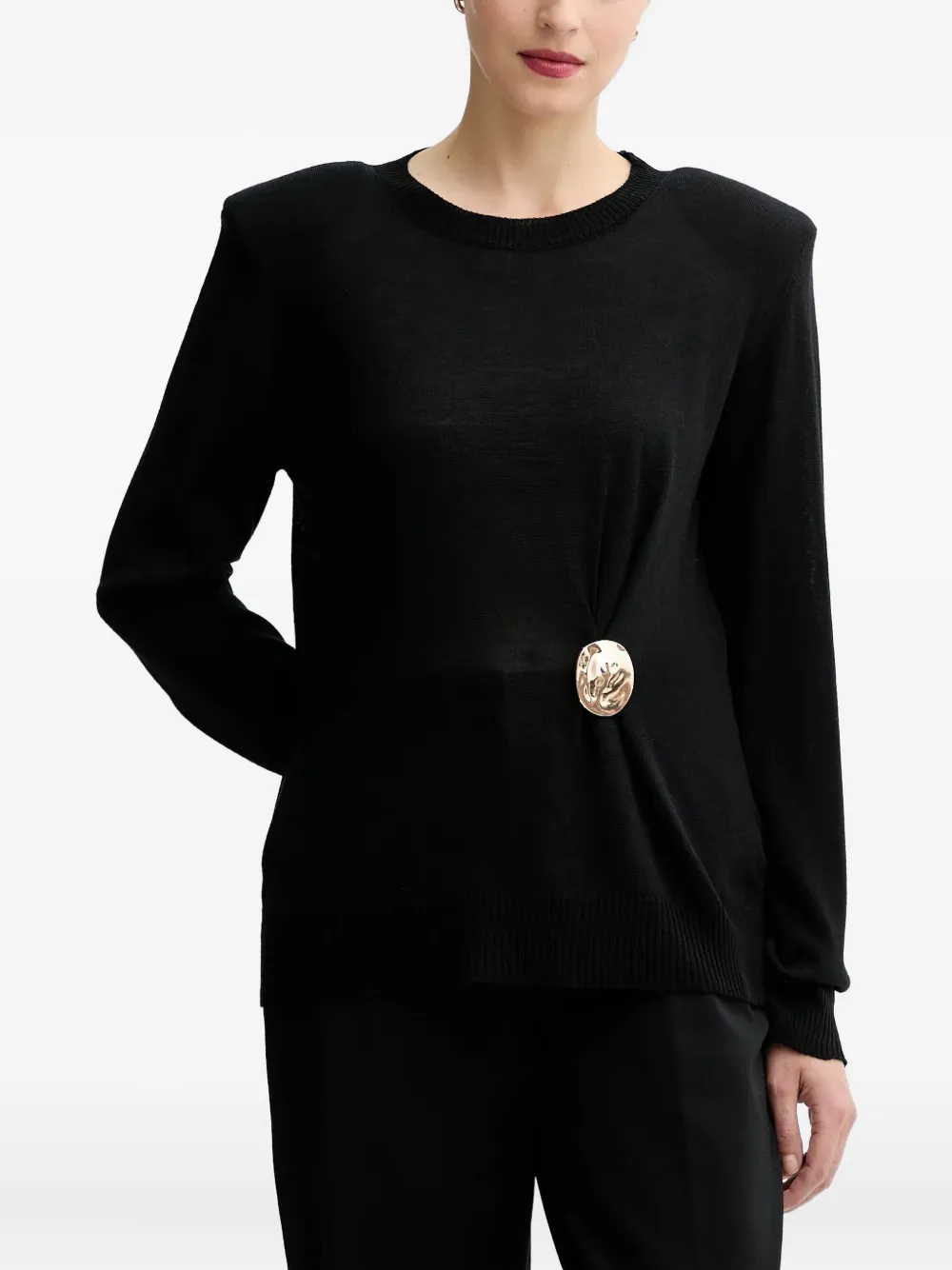 Топ с круглым вырезом Simona Corsellini, черный
Топ с круглым вырезом Simona Corsellini, черный