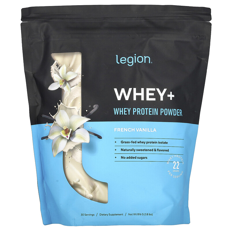 Legion Athletics, Whey +, порошок из сывороточного протеина, французская ваниль, 816 г (1,8 фунта)
Legion Athletics, Whey +, порошок из сывороточного протеина, французская ваниль, 816 г (1,8 фунта)