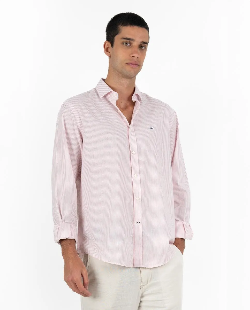 Мужская хлопковая рубашка классического кроя в полоску Makarthy, светло-розовый
Мужская хлопковая рубашка классического кроя в полоску Makarthy, светло-розовый