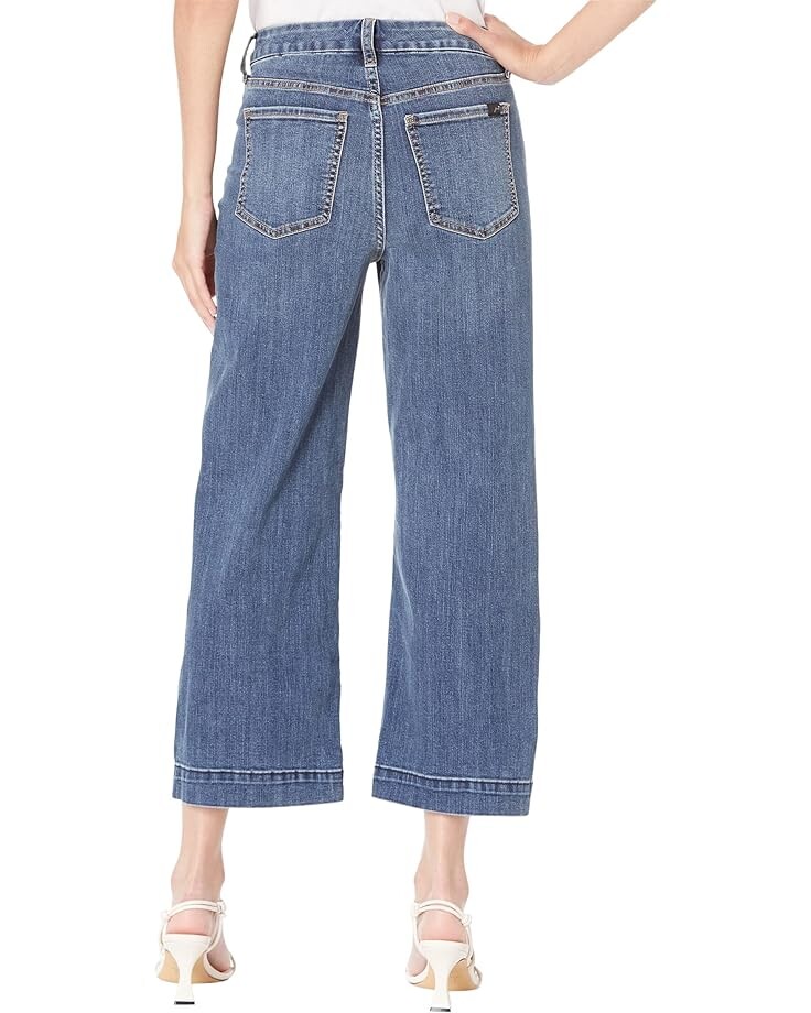 Джинсы JEN7 Cropped Wide Leg w/ Trousers Hem in Wisteria Broken Twill, цвет Wisteria Broken Twill 
Джинсы JEN7 Cropped Wide Leg w/ Trousers Hem in Wisteria Broken Twill, цвет Wisteria Broken Twill