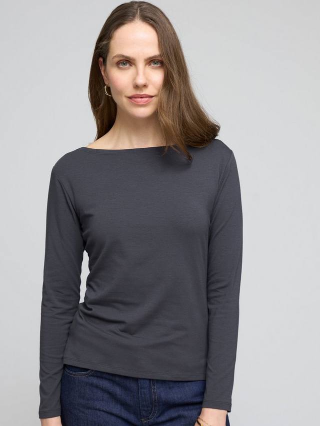 Топ с длинным рукавом и разрезом на шее Celtic & Co., угольный
Топ с длинным рукавом и разрезом на шее Celtic & Co., угольный