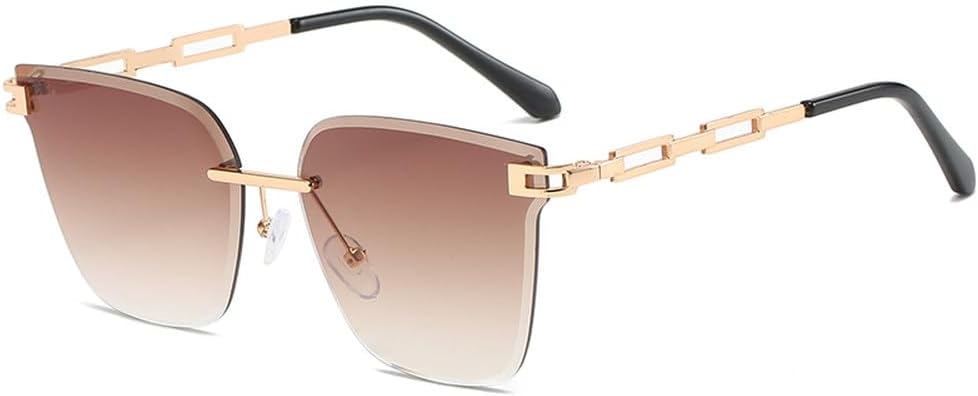 Женские солнцезащитные очки без оправы «кошачий глаз», очки с градиентными коричневыми линзами, солнцезащитные очки для женщин из алюминиевого сплава generic, C1-18072
Женские солнцезащитные очки без оправы «кошачий глаз», очки с градиентными коричневыми линзами, солнцезащитные очки для женщин из алюминиевого сплава generic, C1-18072