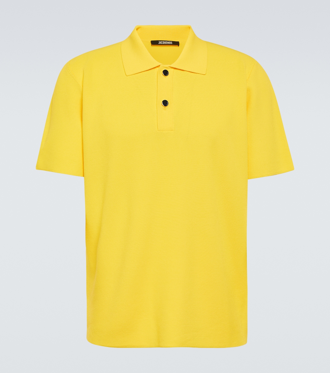 Рубашка-поло Le Polo Maille из пике Jacquemus, желтый 
Рубашка-поло Le Polo Maille из пике Jacquemus, желтый