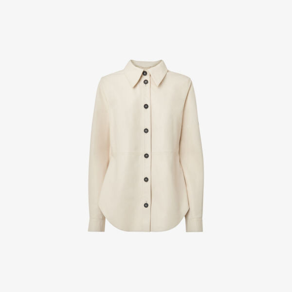 Кожаная рубашка узкого кроя Kelly Whistles, бежевый
Кожаная рубашка узкого кроя Kelly Whistles, бежевый