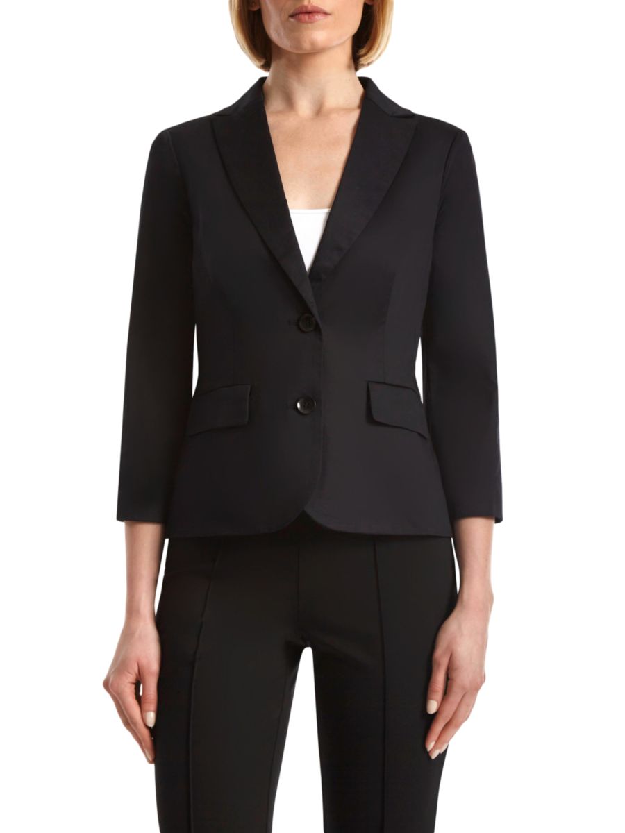 Вежливый однотонный блейзер Capsule 121, черный
Вежливый однотонный блейзер Capsule 121, черный