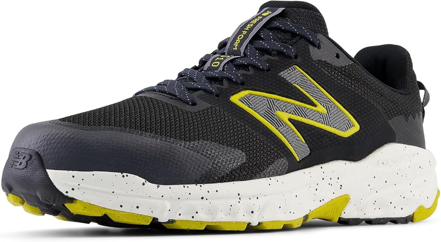 New Balance Womens Fresh Foam 510 V6, Black/Phantom/Ginger Lemon
New Balance Womens Fresh Foam 510 V6, Black/Phantom/Ginger Lemon