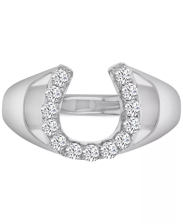 Кольцо с подковой на удачу, полированное кубическим цирконием Macy'S, silver
Кольцо с подковой на удачу, полированное кубическим цирконием Macy'S, silver