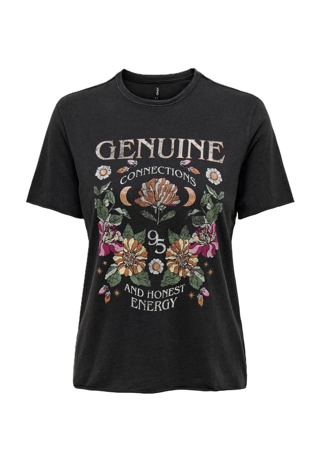 Футболка с круглым вырезом Only, черный
Футболка с круглым вырезом Only, черный