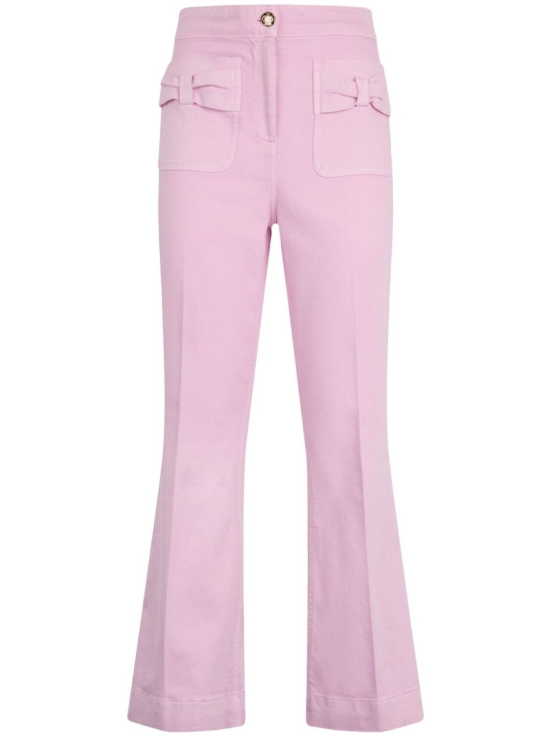 LIU JO Укороченные расклешенные брюки из хлопка, розовый
LIU JO Укороченные расклешенные брюки из хлопка, розовый