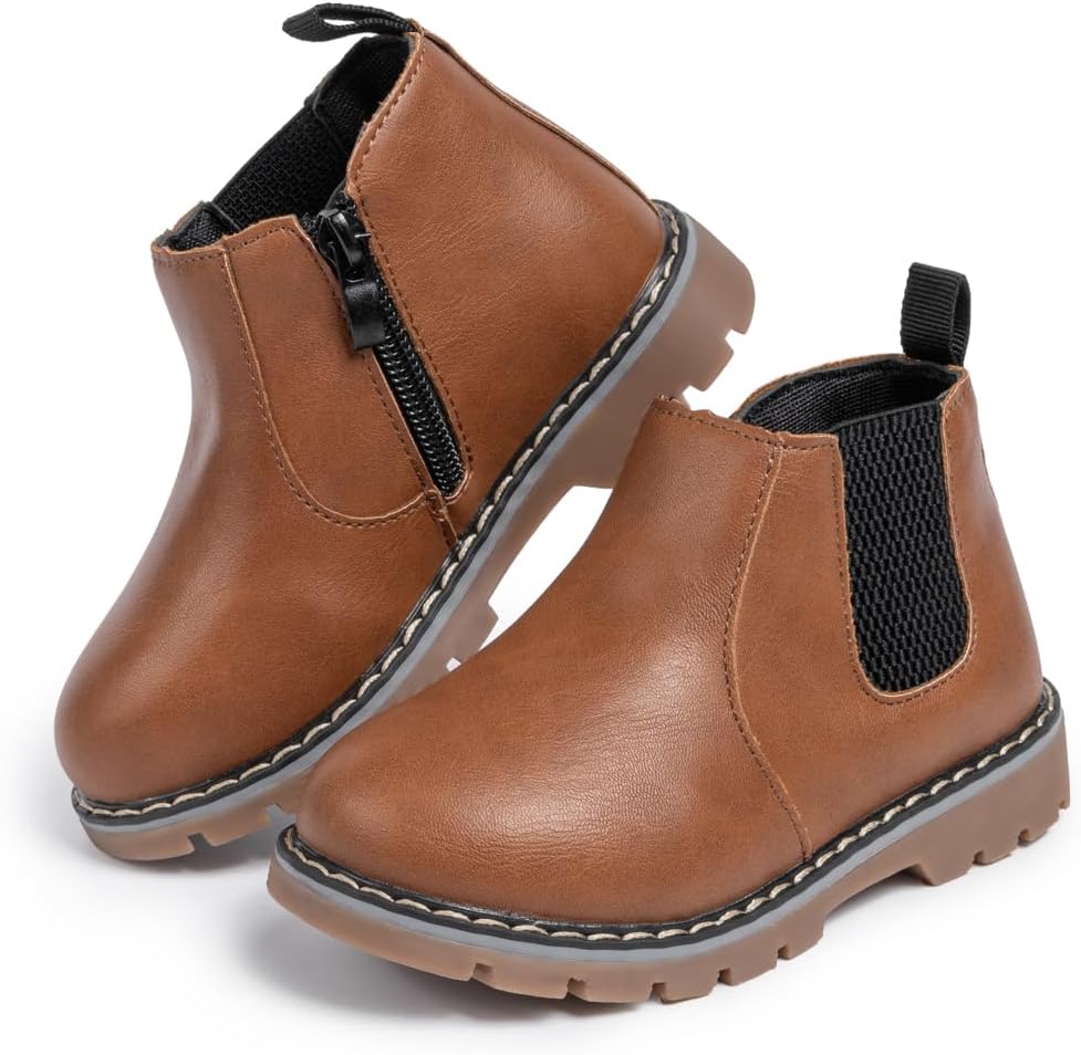 Ботинки Sonsage для мальчиков и девочек, водонепроницаемые, противоскользящие, кожаные, Челси, малыши, детские зимние снежные боевые ботинки-ботильоны, размер США 5.5-9.5, F01/Light Brown
Ботинки Sonsage для мальчиков и девочек, водонепроницаемые, противоскользящие, кожаные, Челси, малыши, детские зимние снежные боевые ботинки-ботильоны, размер США 5.5-9.5, F01/Light Brown
