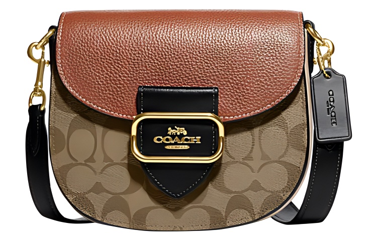 Кожаная седельная сумка через плечо, маленькая женская коричнево-рыжая COACH
Кожаная седельная сумка через плечо, маленькая женская коричнево-рыжая COACH