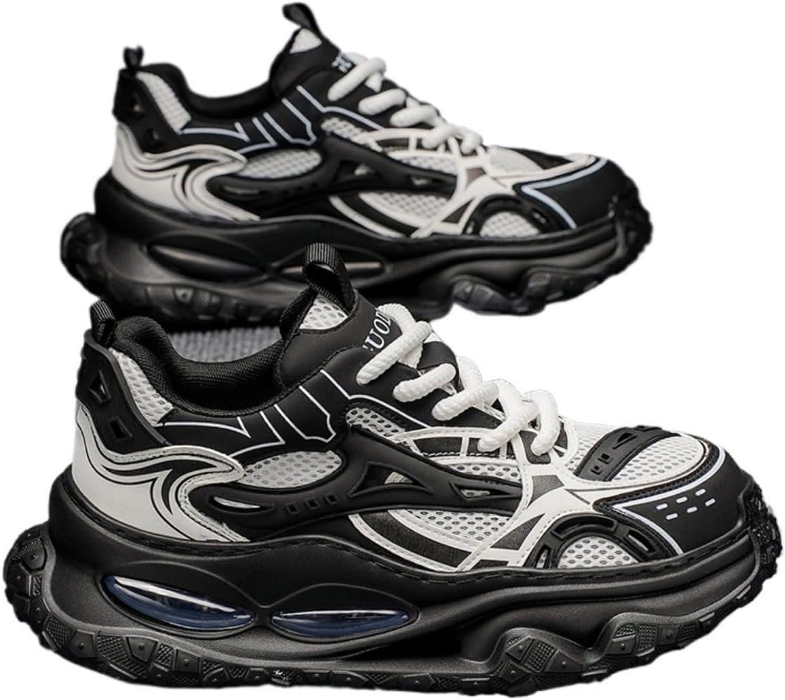 Модные массивные кроссовки из сетчатой синтетической кожи с дышащей и амортизированной подошвой для мужчин, подходящие для повседневной носки и стритвира с уникальным многослойным дизайном подошвы Zixcplaz, черный
Модные массивные кроссовки из сетчатой синтетической кожи с дышащей и амортизированной подошвой для мужчин, подходящие для повседневной носки и стритвира с уникальным многослойным дизайном подошвы Zixcplaz, черный