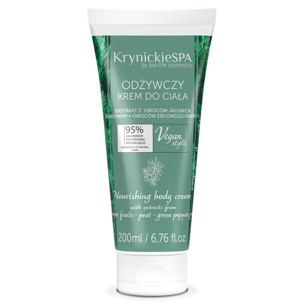 Питательный крем для тела с ароматом черной сосны, 200 мл Krynickie Spa
Питательный крем для тела с ароматом черной сосны, 200 мл Krynickie Spa