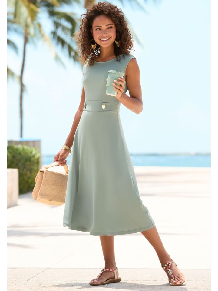 Платье до колена LASCANA, цвет sage green 
Платье до колена LASCANA, цвет sage green