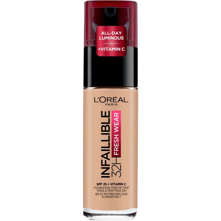 Тональная основа L’Oréal Paris Infaillible 32H Fresh Wear, 145 Rose Beige / 30 ml
Тональная основа L’Oréal Paris Infaillible 32H Fresh Wear, 145 Rose Beige / 30 ml