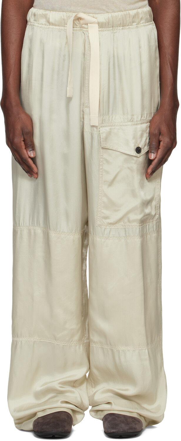 Брюки-карго из серо-коричневой вискозы с завязками Dries Van Noten
Брюки-карго из серо-коричневой вискозы с завязками Dries Van Noten