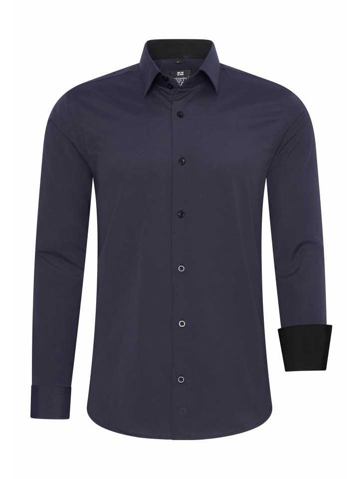 Рубашка делового кроя из высококачественного хлопка-стрейч темно-синего цвета Rusty Neal
Рубашка делового кроя из высококачественного хлопка-стрейч темно-синего цвета Rusty Neal