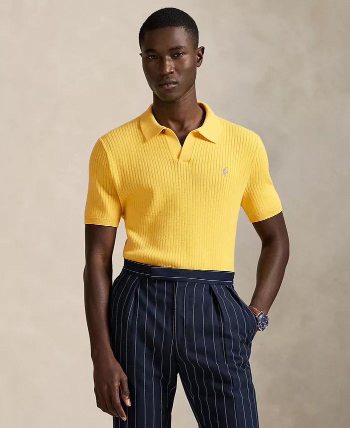 Мужской свитер с воротником-поло из ребристой хлопковой ткани Polo Ralph Lauren, желтый
Мужской свитер с воротником-поло из ребристой хлопковой ткани Polo Ralph Lauren, желтый