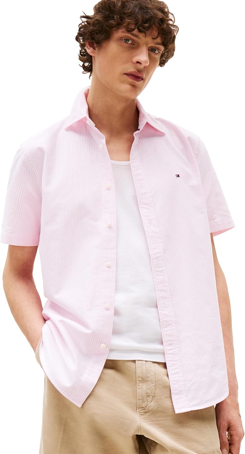 Рубашки оксфорды Tommy Hilfiger Men's с коротким рукавом, классический крой, мужские рубашки на пуговицах, Classic Pink / Optic White
Рубашки оксфорды Tommy Hilfiger Men's с коротким рукавом, классический крой, мужские рубашки на пуговицах, Classic Pink / Optic White