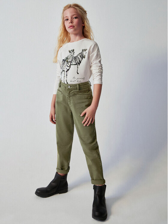 Тканевые брюки стандартного кроя Mayoral, хаки
Тканевые брюки стандартного кроя Mayoral, хаки