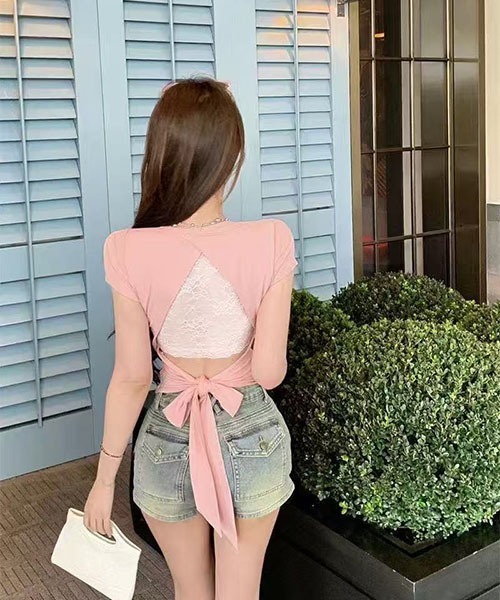 Gossip!ロサンゼルス Футболка с застежкой на спине и ленточным дизайном, Gossip, розовый
Gossip!ロサンゼルス Футболка с застежкой на спине и ленточным дизайном, Gossip, розовый