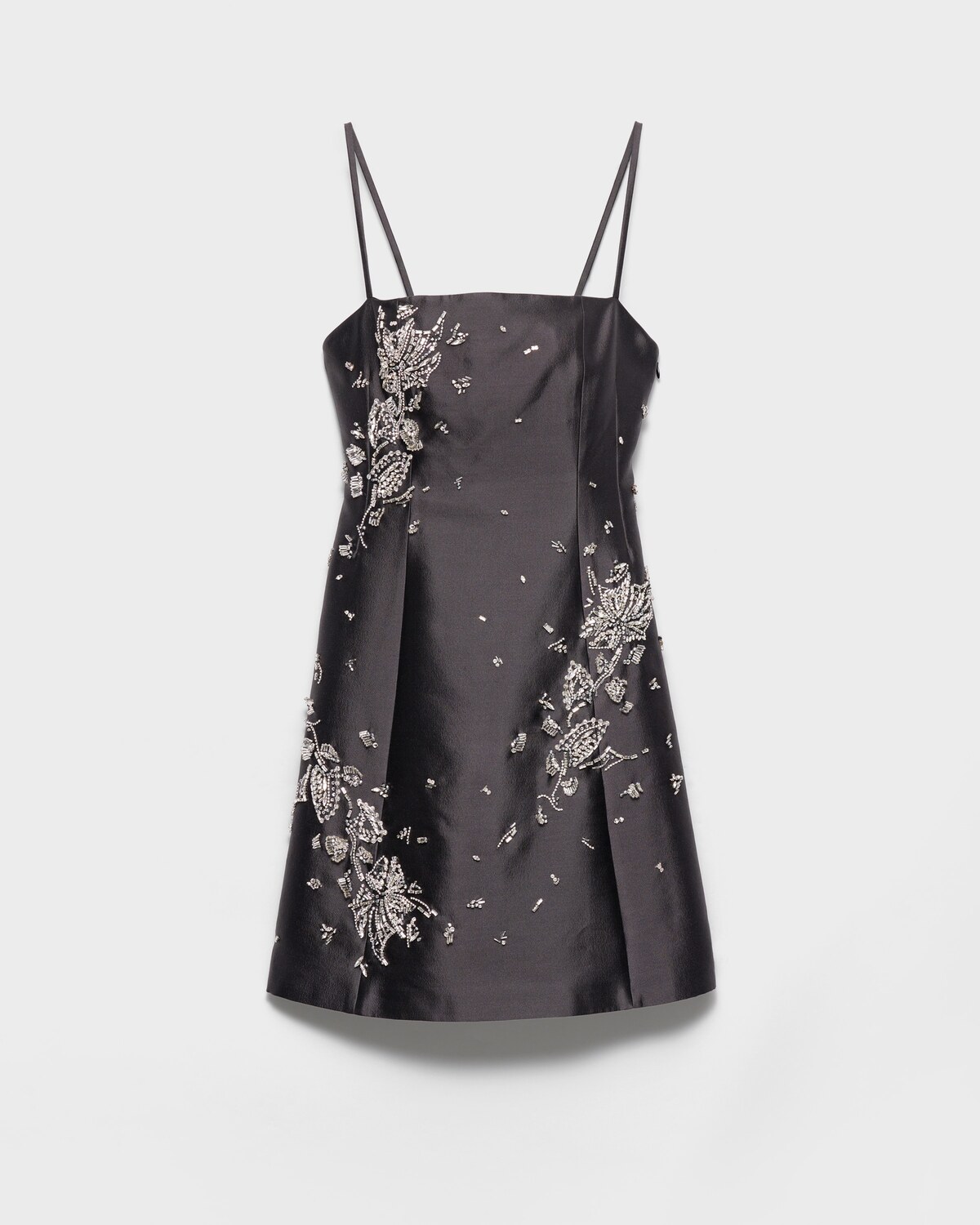 Мини-платье из вышитого шелка и шерсти Prada, серый
Мини-платье из вышитого шелка и шерсти Prada, серый