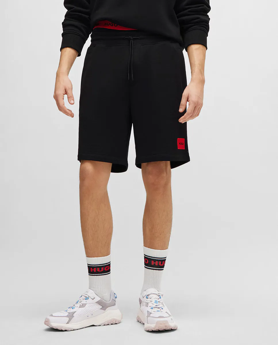 Мужские хлопковые махровые шорты красного цвета с логотипом Hugo, черный
Мужские хлопковые махровые шорты красного цвета с логотипом Hugo, черный