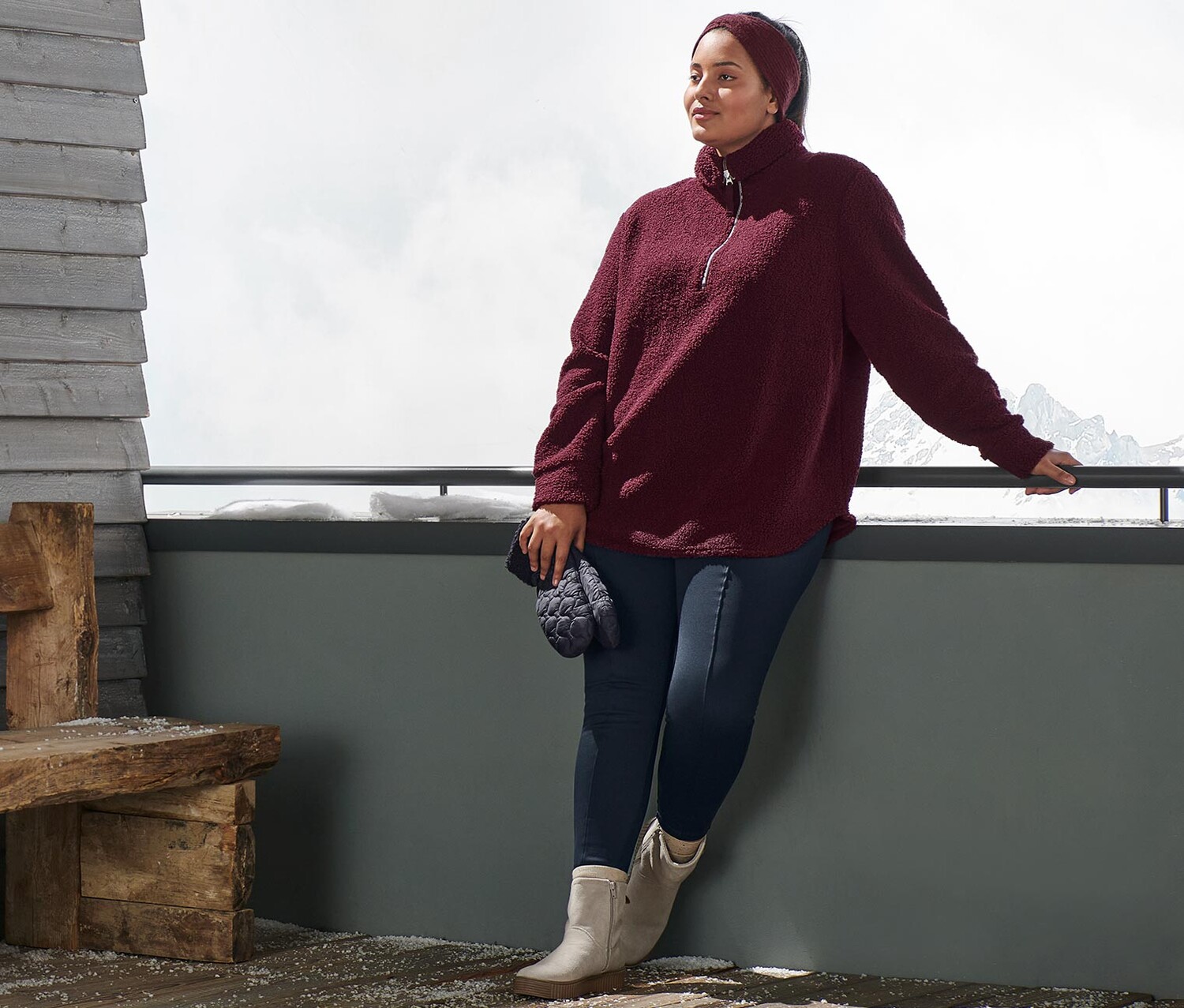 Тедди-свитер оверсайз Tchibo, бордо красное
Тедди-свитер оверсайз Tchibo, бордо красное