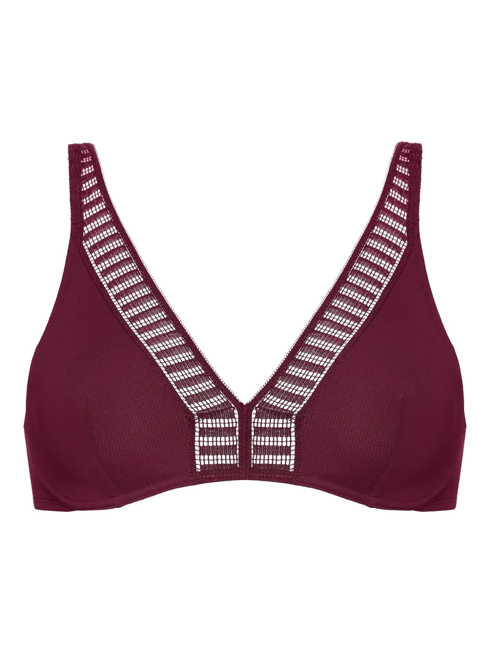Кружевной бюстгальтер с треугольными чашками Eres, фиолетовый
Кружевной бюстгальтер с треугольными чашками Eres, фиолетовый