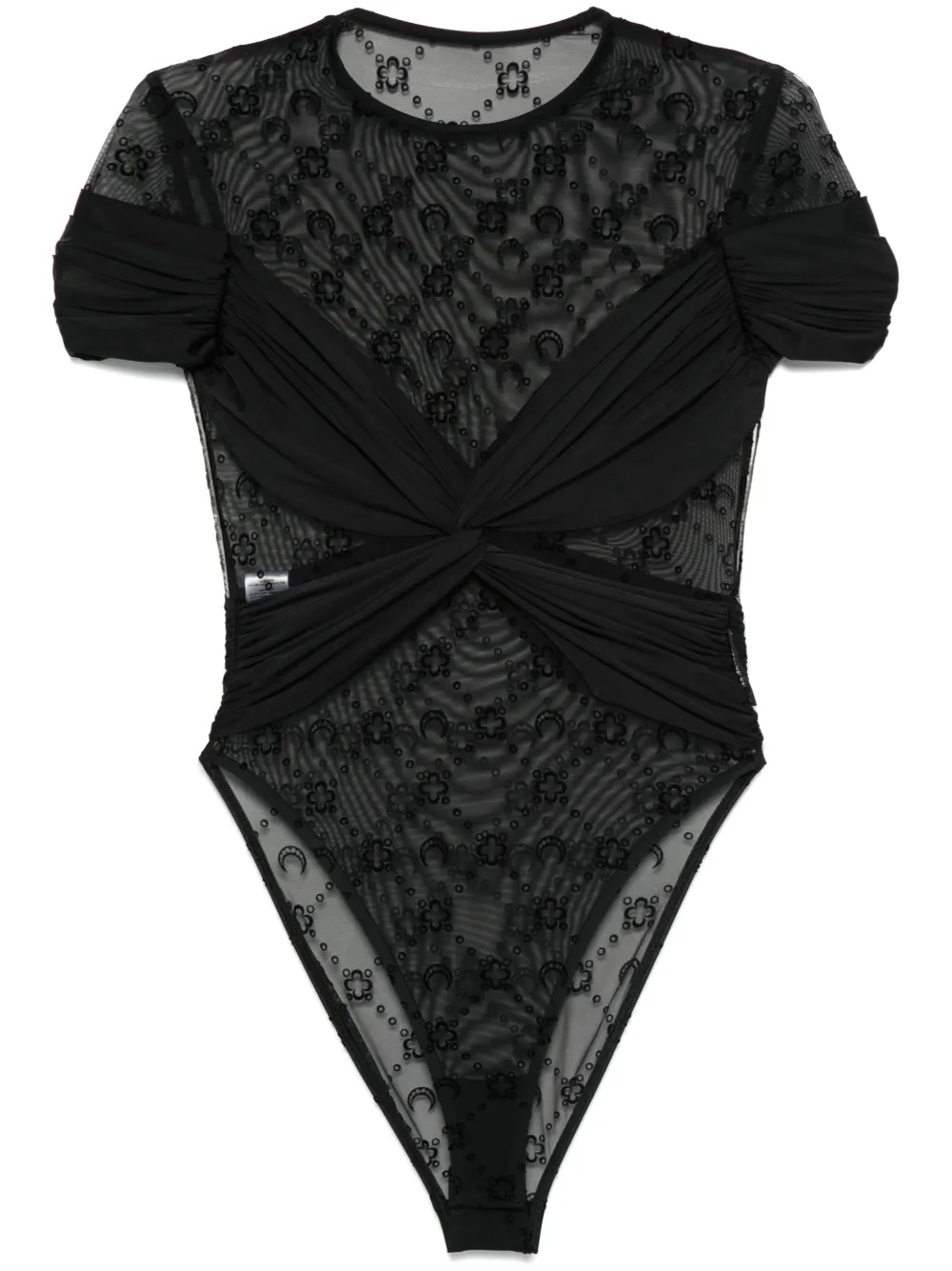 Боди из джерси с драпировкой Marine Serre, черный
Боди из джерси с драпировкой Marine Serre, черный