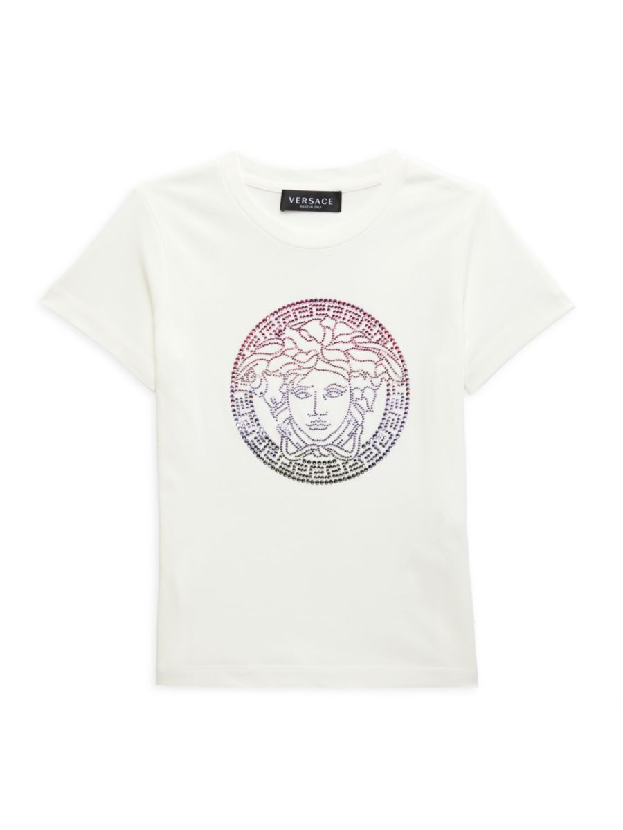 Футболка с декором для маленьких девочек и девочек Versace, белый мульти
Футболка с декором для маленьких девочек и девочек Versace, белый мульти