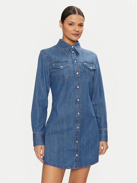 Джинсовое платье стандартного кроя Tommy Jeans, синий 
Джинсовое платье стандартного кроя Tommy Jeans, синий