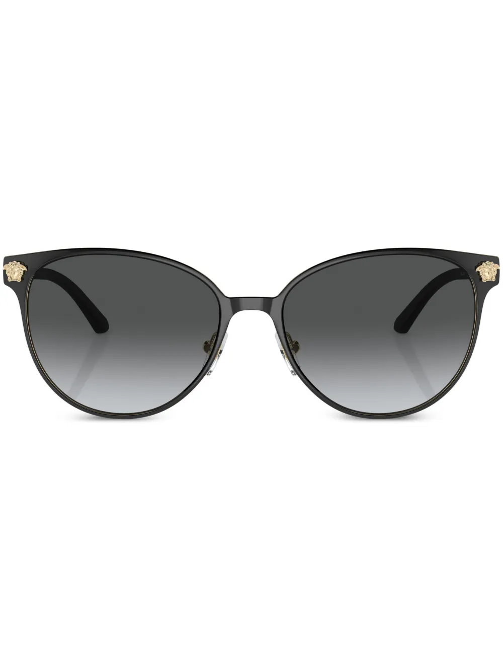 Солнцезащитные очки в круглой оправе с декором Medusa Versace Eyewear, черный 
Солнцезащитные очки в круглой оправе с декором Medusa Versace Eyewear, черный