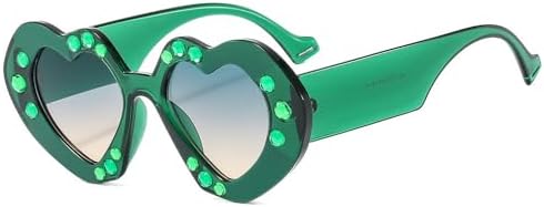 Солнцезащитные очки в форме сердца для женщин: модные, милые, сексуальные, в стиле ретро, винтажные солнцезащитные очки с защитой от УФ-излучения UV400, панк-очки MTZJH, Green
Солнцезащитные очки в форме сердца для женщин: модные, милые, сексуальные, в стиле ретро, винтажные солнцезащитные очки с защитой от УФ-излучения UV400, панк-очки MTZJH, Green