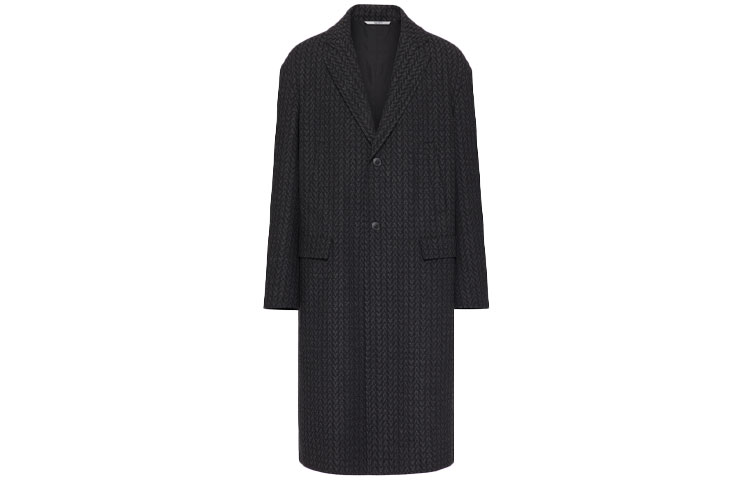 Валентино Однобортное пальто с оптическим принтом, серое
Валентино Однобортное пальто с оптическим принтом, серое